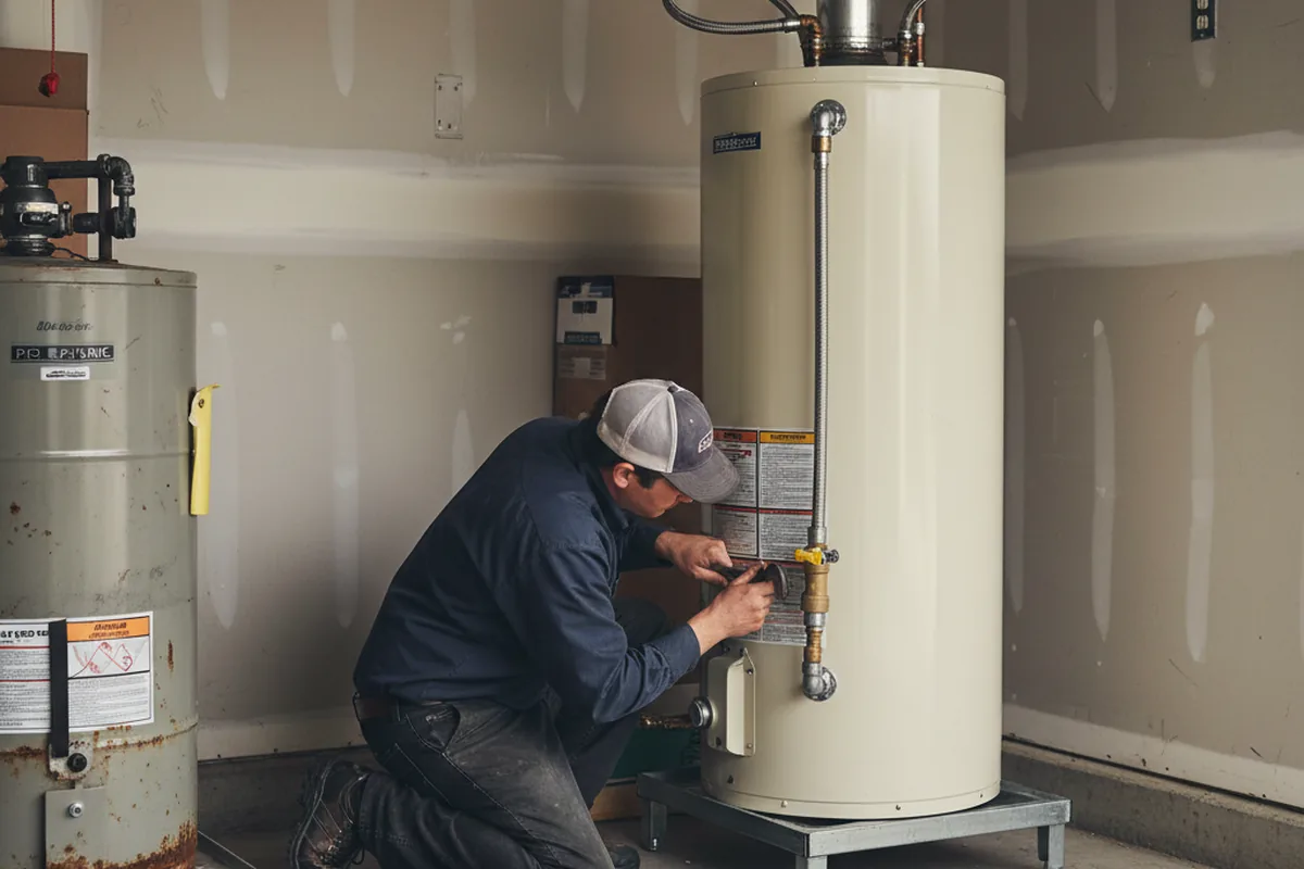 Water heater and shutoff valve replacement in Milford Square